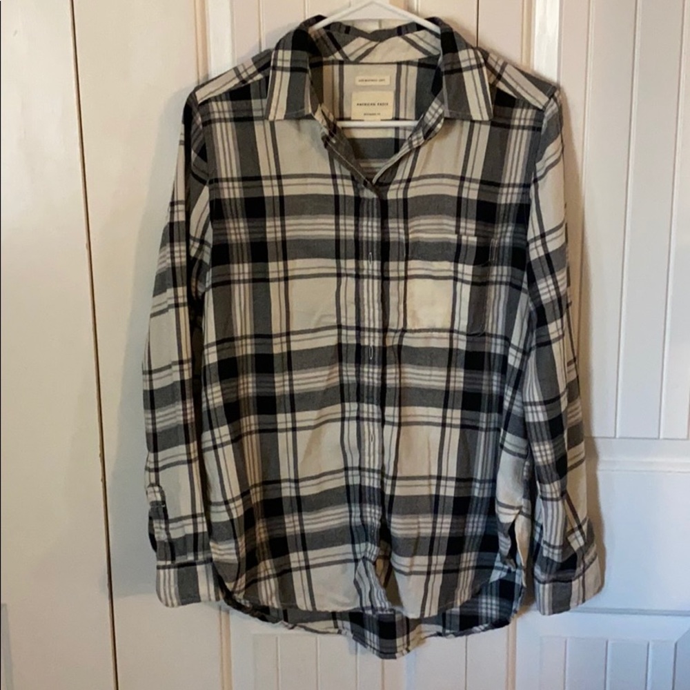 Black grey flannel